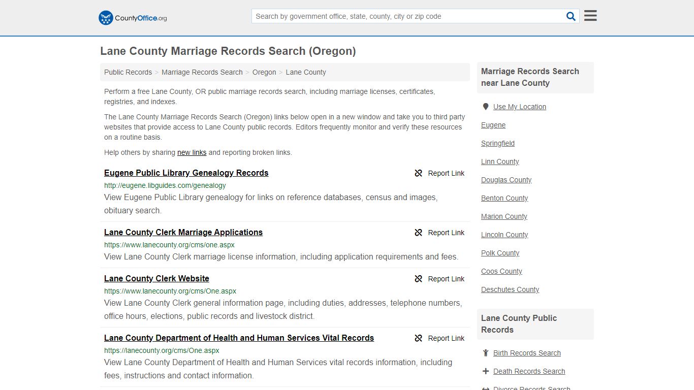 Marriage Records Search - Lane County, OR (Marriage ...